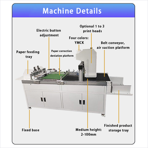 Machine d'impression de papier à alimentation automatique en un passage de 24 pouces 36 pouces Imprimante de gobelets en papier avec tête A3 A4 h <span class=keywords><strong>P</strong></span> - Product Image 4