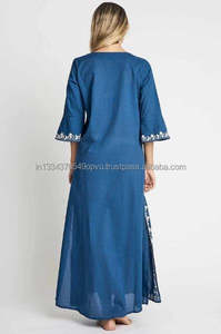 Playa de luna de miel glamoroso estilo bohemio declaración verano Maxi vestido delicado Lavish bordado volantes en mangas Cover Up Kaftan - Product Image 6