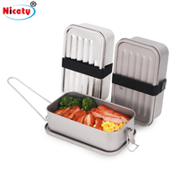 Boîte à bento en titane de 900 ml en gros, vente flash, conteneur de stockage pour le déjeuner, stockage alimentaire pour la restauration