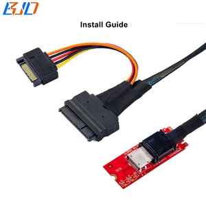 Cable de Extensión de Datos y Alimentación SATA de 15 Pines Oculink SFF-8611 <span class=keywords><strong>4i</strong></span> a SFF-8639 U.2, 50CM 100CM, para SSD U2 NVME, Venta al Por Mayor de Fábrica - Product Image 6