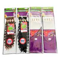 Vente en gros de cheveux synthétiques en vrac 4X pour tresses, extensions capillaires à tresser, cheveux à tresser effet vague océanique, perruque tressée sans nœuds style bohème
