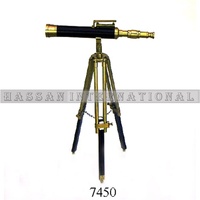 Economical Antique Brass Double Barrel Telescope Nautical Optical Instruments at an Price