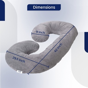 Wholesale <b>U</b> Shaped Cotton Full Body G <b>Shape</b> Maternity Pregnancy <b>Pillow</b> With Removable Cover for Sleeping - Product Image 3