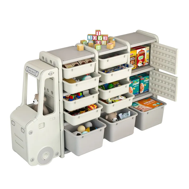 Children Toys Storage Organizer Multi-Bin Children's Storage Organizer Cabinet Shelf with Daycare Furniture