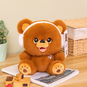Serie de dibujos animados, juguete de peluche, auriculares, <span class=keywords><strong>mapache</strong></span>, Panda, Husky, conejito, muñeca, relleno de algodón PP para dormir de los niños, juguetes de animales de peluche - Product Image 6
