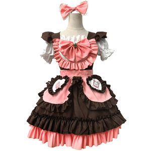 Anime Lolita Maid Outfit Cosplay Cute Costume Black Dress Girls Women Men Lolita Dresses Waitress Maid Party Stage Costume - Product Image 1
