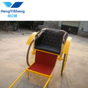 Pousse-pousse pour enfants tirée à la main de haute qualité avec cadre en tube galvanisé blanc/couleur personnalisée pour une utilisation de mariage - Product Image 5