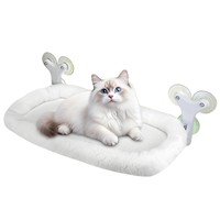 Perchoir pour chat sur le rebord de la fenêtre, lit suspendu pour chat pliable, trois ventouses, hamac pour petit animal de compagnie, stable