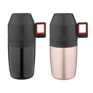 Factory custom Portable Stainless Steel Double Wall Insulated Manual Hand Coffee Maker Coffee Grinder For Home Cafe with handle