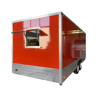 Fabriqué en Chine BBQ 16 pieds Équipement de cuisine complet Remorque de restauration rapide pour Pizaa Hamburger Café Hot Dog Camions de nourriture personnalisables