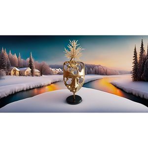 PARIJAT HANDICRAFT Modern Luxury Abstract Metal Face Sculpture Wall Art Figurines Home Living Room <b>Ornament</b> Decor Made Aluminium - Product Image 2