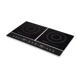 Square durable touch control high quality ultra-thin design portable 2 stove burner induction