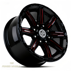 168 Rines Deportivos Personalizados de Aleación de Aluminio Cóncavos y Profundos para Todoterreno 4x4, Negros y Rojos, 6x139.7 6x135 5x108 para Gladiator <span class=keywords><strong>Agera</strong></span> Regera - Product Image 5