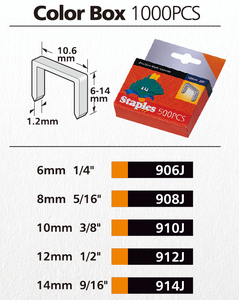 Grapas de Acero 912J para Tapicería y Carpintería, Grapas de Alta Resistencia T50/R140 de 12 mm (1/2 pulgada), Grapas Manuales - Product Image 5