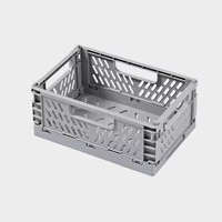 Caisse de rangement pliable en plastique, empilable, portable, mini panier organisateur en plastique pour la maison, le bureau, la cuisine, le rangement des articles divers