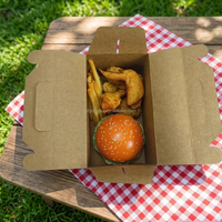 Nouvel arrivage : Boîte de luxe en papier kraft écologique et recyclable pour poulet frit, sushi, repas rapides et frites, avec pelliculage mat, vente en gros