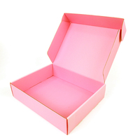 Boîtes d'expédition de vêtements en carton ondulé avec impression de logo de marque personnalisée boîte postale d'emballage de couleur rose