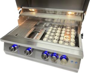 Chất lượng cao ngoài trời thép không gỉ freestanding BBQ nướng Heavy Duty Rotisserie hút thuốc lò 5 bánh kim loại - Product Image 3