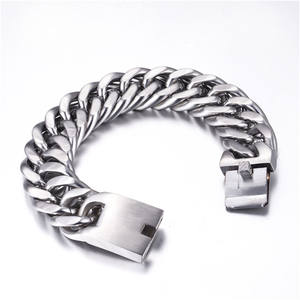 SDA DOBLE <span class=keywords><strong>TEJIDO</strong></span> <span class=keywords><strong>de</strong></span> dos caras <span class=keywords><strong>de</strong></span> acero inoxidable pulido cadenas <span class=keywords><strong>de</strong></span> eslabones cubanos Hip Hop estilos al por mayor - Product Image 3