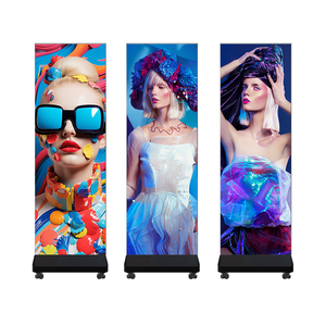 新产品室内数字标牌可折叠发光二极管电子海报显示屏P2.5 P1.86 P1.5 P1.25发光二极管海报屏幕 - Product Image 1