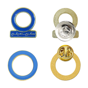 Металлические значки с голубой лентой - Product Image 1