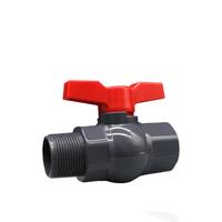 Robinet à bille manuel en PVC-U de 4 pouces de haute qualité pour l'irrigation de l'eau, certifié OEM ISO9001 CE, garantie 50 ans, gris/noir, standard