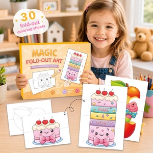 <span class=keywords><strong>ภาพ</strong></span>พับระบายสีธีมอาหารสำหรับเด็ก 30 ชิ้น ฝึกการติดตามเส้นก่อน<span class=keywords><strong>ระบายสี</strong></span> เสริมสร้างความรู้ด้านศิลปะ DIY - Product Image 1