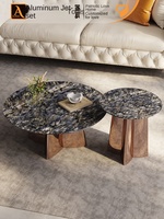 Leichte Luxus High-End Edelstahl Roségold Couch tisch Langlebige Blüten blätter Design