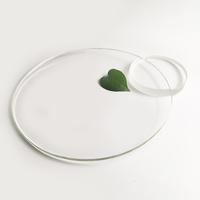 Ventana Circular de Vidrio Borosilicato DIN7080, Transparente y Templada, para Equipos