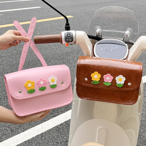 2026 New Pastoral Style Waterproof <b>Front</b> Storage <b>Basket</b> <b>for</b> <b>Bike</b> Electric Bicycle Large Capacity Organizer Hanging Bag - Product Image 5