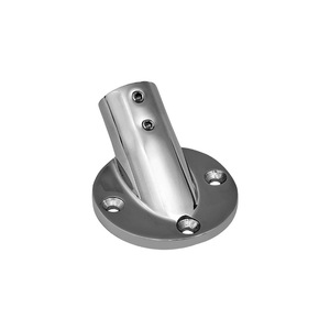 Base de Soporte Redonda de Acero Inoxidable 316 para Instalación de Barandillas en Cubiertas Marinas - Product Image 1