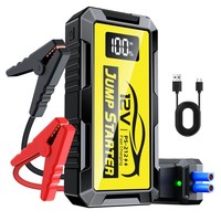 8000mAh Car Jump Starter with Tire Inflator Portable Air Compressor 12V Smart Clamp All-in-One Machine for Emergency