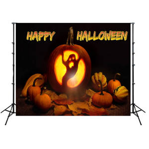 Halloween citrouille lanterne lune arbre squelette crâne forêt bébé toile de fond photographie fond Photo Studio Photophone - Product Image 4