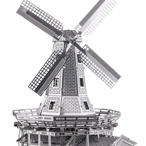 Piececool <span class=keywords><strong>Moulin</strong></span> à <span class=keywords><strong>vent</strong></span> hollandais moderne Puzzle en métal 3D Impression UV Assemblage DIY Modèle d'architecture Affichage Cadeau de collection pour adultes - Product Image 5