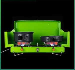 <span class=keywords><strong>Réchaud</strong></span> à gaz portable <span class=keywords><strong>BRS</strong></span>-81 Twin Star coupe-vent pour camping et cuisine domestique, compatible propane - Product Image 2