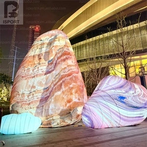 Roccia Gonfiabile Luminosa a LED, Decorazione Artistica a Forma di Pietra per Eventi all'Aperto/Installazioni Urbane/Festival Notturni/Esposizioni nei Centri Commerciali - Product Image 2