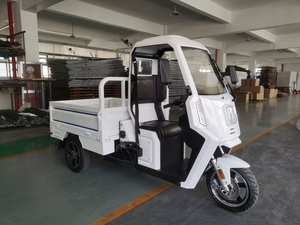 Triciclo Elettrico a 3 Ruote per Trasporto Merci, <span class=keywords><strong>Minivan</strong></span> Piccolo, Cassone Aperto, Carico Utile 400kg, Autonomia 50-70km, Consegna al Magazzino - Product Image 4