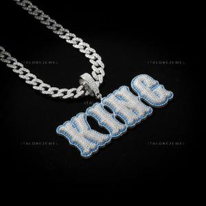 Collier Pendentif Lettre Alphabet Hip Hop en Argent Sterling 925 Plaqué Or avec Perle d'Eau Douce et Moissanite, Charme Élégant - Product Image 3