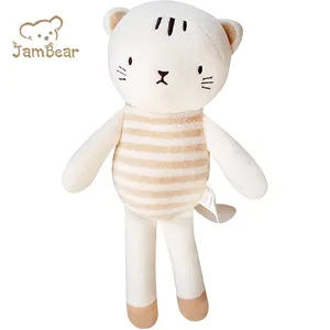 Peluches confort pour bébé en coton biologique personnalisées Peluche animal en peluche en gros Jouets pour bébé en coton biologique