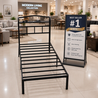 Lit en fer avec projecteur d'étoiles à sept couleurs, lumière d'ambiance, support robuste, espace de rangement supplémentaire et recharge USB – Offre spéciale