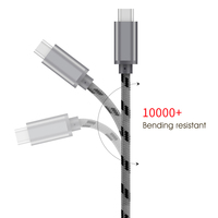 SAN GUAN - Cable USB 3.0 a Tipo C de Primera Calidad, Carga Rápida de 3 A, Cable de Datos USB-C Trenzado