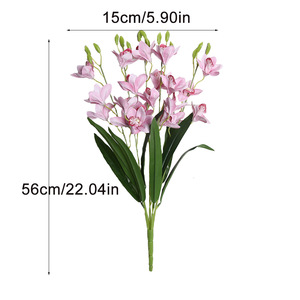 Orquídeas Cymbidium Artificiales Impresas en 3D Lichao, 20 Cabezas, Flores de Plástico para Decoración del Hogar y Bodas - Product Image 5