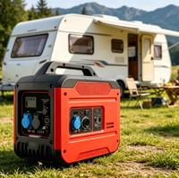 Générateur d'électricité silencieux à essence 3KW 50Hz avec démarrage électrique/à distance, portable pour la maison, le camping en extérieur et les situations d'urgence (surcharge de puissance)