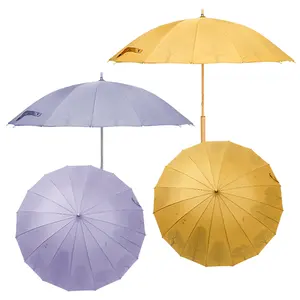 2024 Hot-selling Chinese Style Design Gift Wooden Handle Umbrella with Tree for Adults