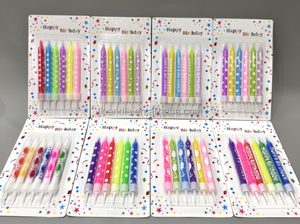 金銀箔押しステッカー 厚いキャンドル カラフルな星 厚い糸 ケーキデコレーション 誕生日キャンドル - Product Image 4