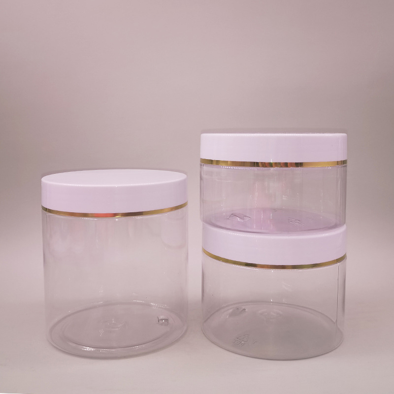 100ml 120ml 200ml 250ml 500ml Empty Cream Plastic Cosmetic Packaging Bottles Plastic Container Jars pink Lids