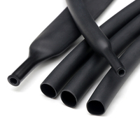 Tube thermorétractable avec colle 4:1, 1 à 10 m, 4 à 72 mm, noir, double paroi, adhésif, en polyoléfine, pour protection de câbles