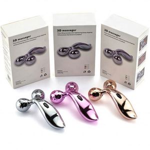 Levage v forme points d'acupuncture <span class=keywords><strong>aiguille</strong></span> massage doré visage rouleau masseur - Product Image 2