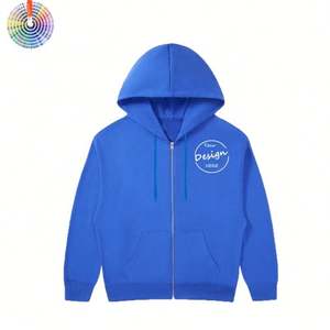 Wholesale Unisex Pullover <b>Fleece</b> <b>Oversized</b> Plain Hoodies Man Drawstring Zipper Pocket Heavyweight 450g <b>Men</b> Crop <b>Hoodie</b> - Product Image 1