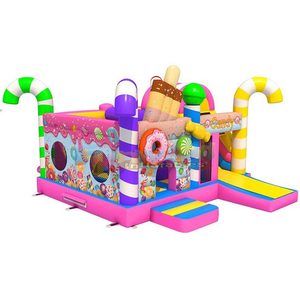Castillo inflable infantil para exteriores, Candyland, con tobogán, brincolín comercial para fiestas. - Product Image 4